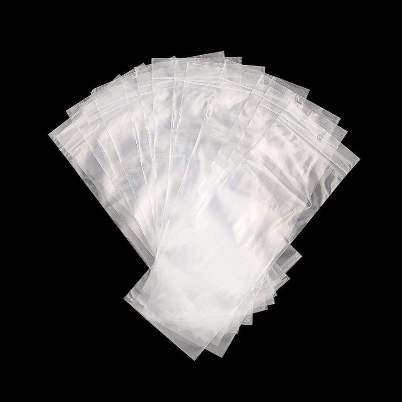 100 Pieces Long Jewelery Bags 3 x 8'' Clear Zipper Reclosable Necklace Bags with Hang Hole Poly Zip Seal Storage Bags for Packaging Shipping Incense 2 Mil (4 Sizes to Choose from)